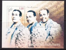 sCUBA Sc# 4716  SINGERS & SONGWRITERS music musicians SOUVENIR SHEET  2007 MNH