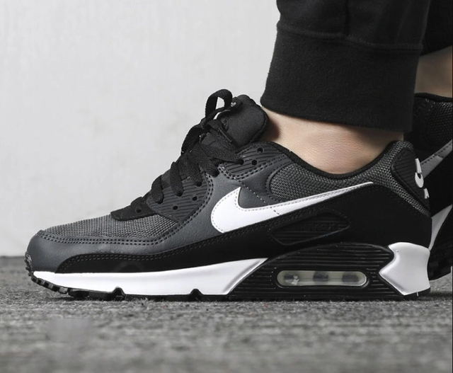 Nike Air Max 90 Black Smoke Grey White CN8490-002 Running Shoe Men Size 6-13 | eBay