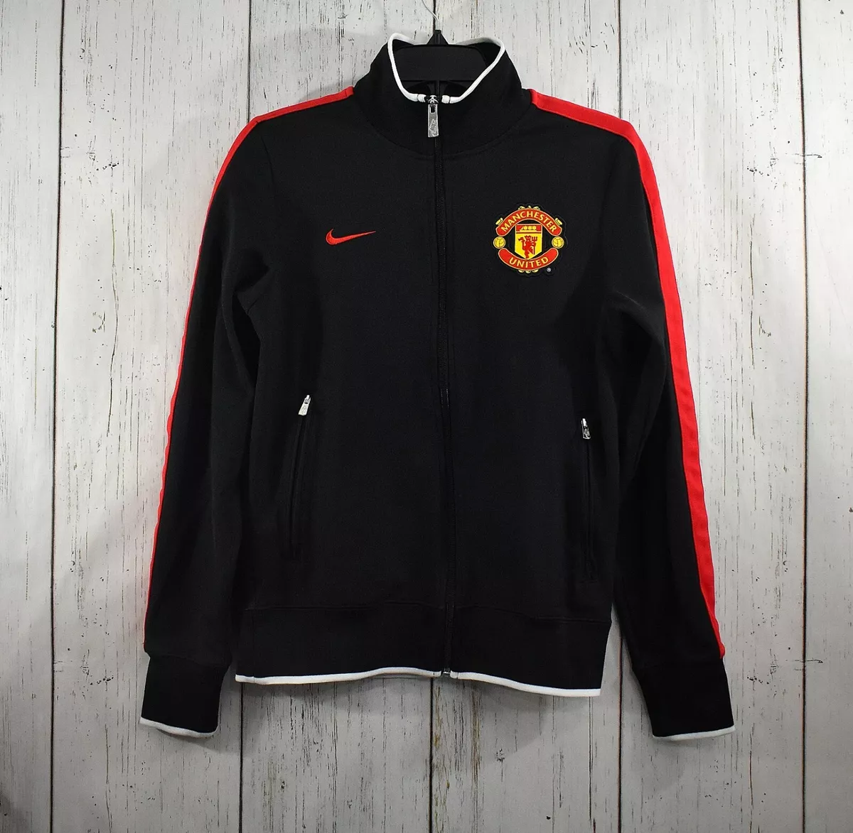 Nike Manchester United Authentic N98 Training Jacket 10/11 SMALL Black USED