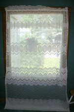 Heritage Lace 60"Wx84"L GEOMETRIC DIAMOND LACE IVORY Window Panel