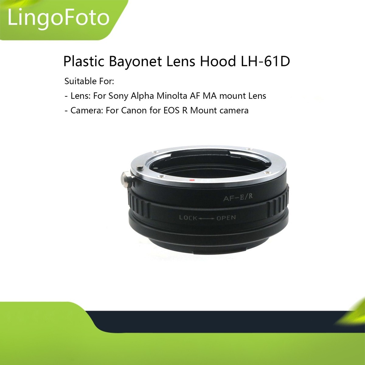 AF-EOS(R) Mount Lens Adapter for Sony Alpha Minolta AF MA Lens to