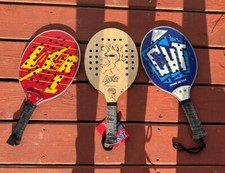 Laser Wooden Lot Of 3 Platform Pickleball/Paddle Ball Tennis Paddle