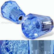 Vip 60mm Transparent Manual Blue Diamond Crystal Bubble Shift Knob Universal 4