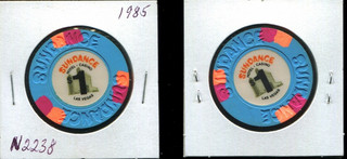 $1.00 Sundance Casino Chip Las Vegas NV In Play 1985