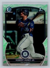 2023 Bowman Chrome Robert Perez Jr. Lunar Glow 1st Refractor #BPPF-124 Mariners