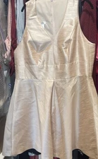 Alfred Sung Pearl Pink V-Neck Formal Prom Cocktail Dress Size 18. Stunning Party