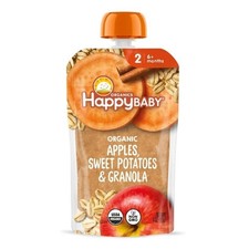 Happy Baby Stage 2 Clearly Crafted Apple Sweet Potato Granola, 2 x 8 x 4 oz Ca