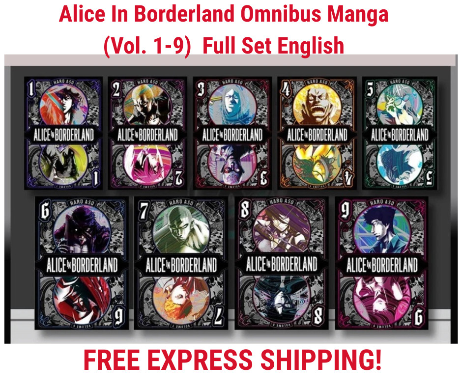 Alicia en Borderland Manga Vol.1-9 Omnibus Juego Completo Inglés ENVÍO GRATUITO DHL