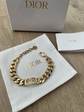Dior Gold Tone Curb Chain Danseuse Etoile Bracelet with Original Box - worn once