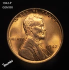 ✅  1942-P Lincoln Wheat Cent Penny - GEM UNC