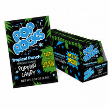 Pop Rocks Tropical Fruit Punch 3-Pack, 0.33 oz Packs, 0.8lbs, 72 Count Total