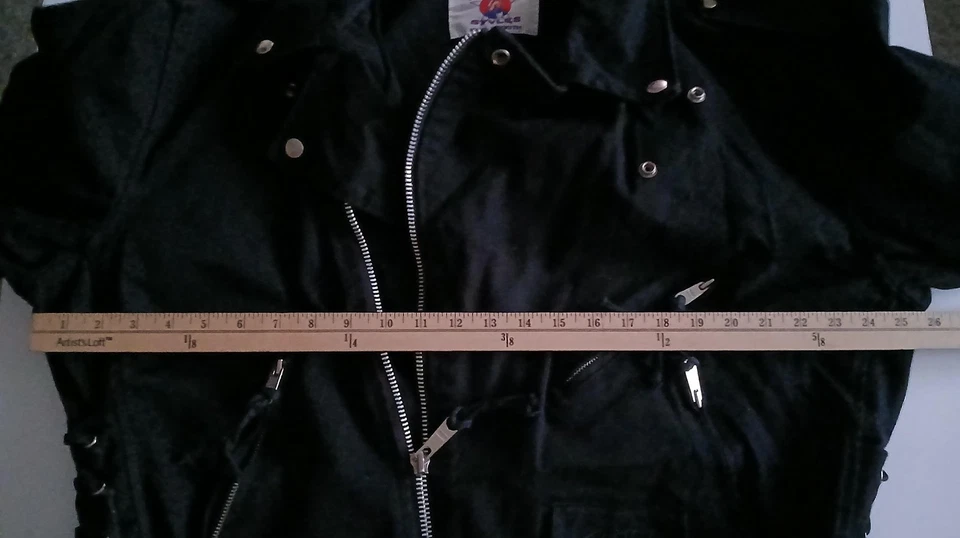 Vintage Camel Smokes Jacket Mens XL Black Denim Bomber Biker Canvas 90s - Image 4 of 4