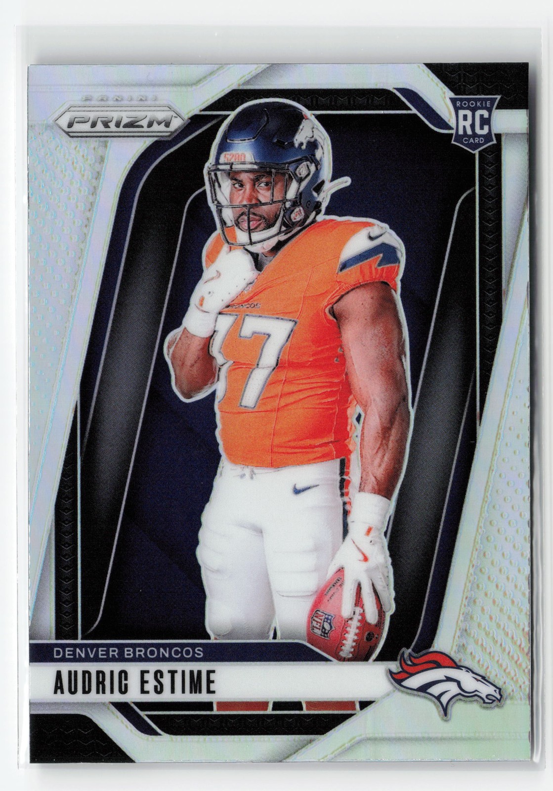 AUDRIC ESTIME #3 RC 2024 PANINI PRIZM BRONCOS SILVER VARIATION