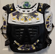 VINTAGE AXO SPORT 7  SERIES MOTOCROSS CHEST PROTECTOR PURPLE WHITE YELLOW ITALY