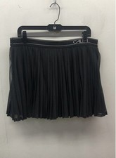 Calia Women's Court Collection High-Rise Pleated Mesh Skort Black Size L NWT