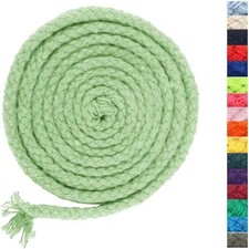 Natural Cotton Macrame Cord 5mm x 295ft 8 Strand Braided for DIY Crafts