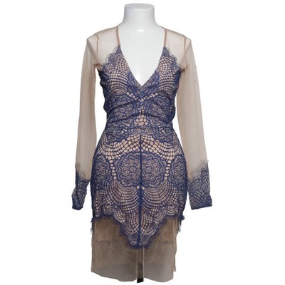 For Love & Lemons, Cocktailkleid, Größe: M, Blau/Beige #jVl