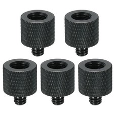 Tripod Screw Adapters Camera Screw Mount 3/8" Female to 1/4" Male Black 5Pcs