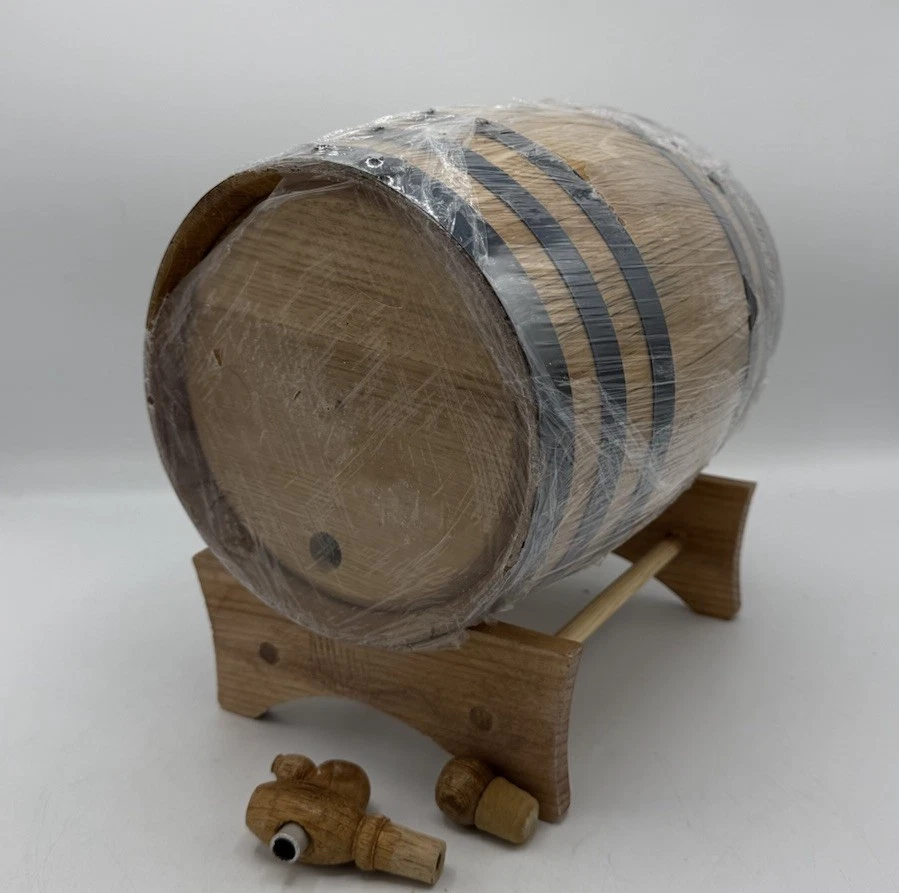 3L Aging Barrel Wooden Whiskey Barrel, Bourbon Wine Barrel Home Brewer - Image 2 of 2