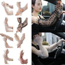 UV Protection Mesh Lace Arm Sleeves Sun Protection Sunscreen Driving Fishing Cyc