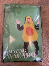 NEW Hauntlook Adult One Size Amazing Avocado Costume Halloween Cosplay Bodysuit