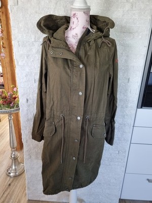 QS by S.Oliver Parka khaki grün Übergang Jacke Gr.L wie Neu