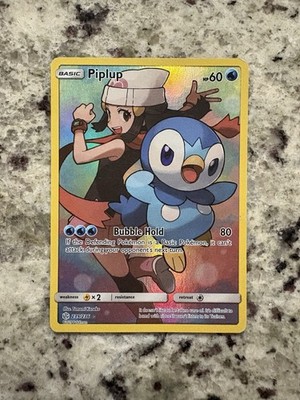 Pokémon TCG Piplup Holo Secret Rare Card Sun & Moon Cosmic Eclipse 239/236