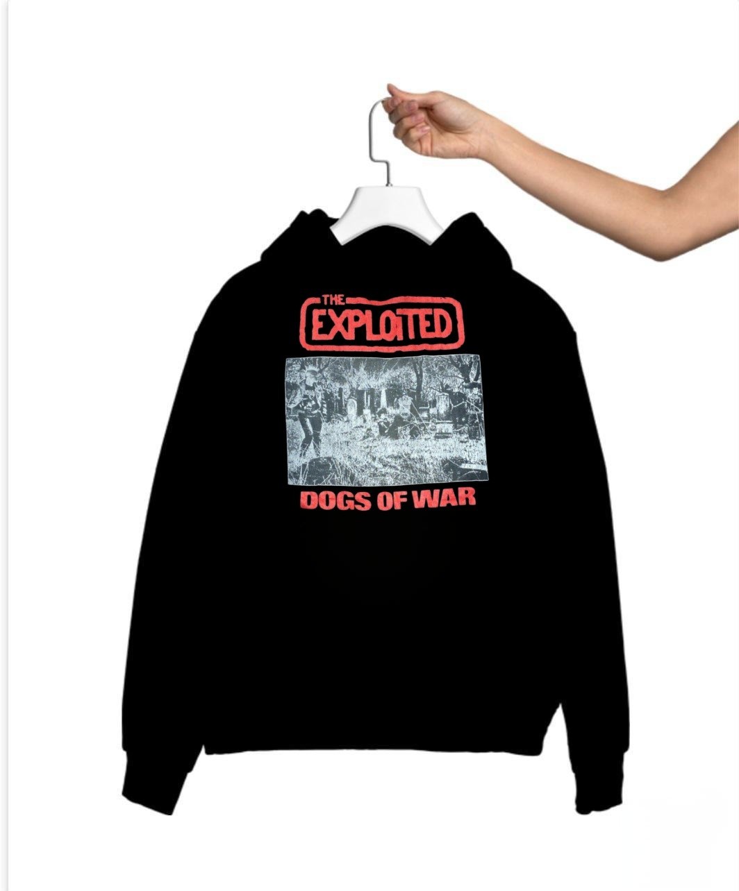 VTG The Exploited Dogs Of War Graphic Unisex Sweatshirt Hoodie S M L XL 234XL