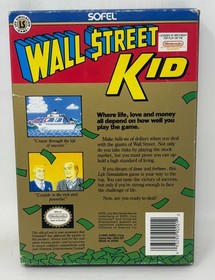 NES Nintendo - Wall Street Kid - CIB Complete in Box w/ Registration Card Tested