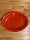 Fiestaware 11-5/8 Inch Medium Oval Serving Platter- Persimmon- Retired Color