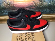 Nike Court Vision Lo NN Shoes Men's Black University Red White Size 12