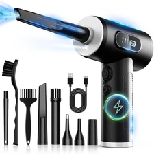 Compressed Air Duster-3 Gear Adjustable 100000RPM Electric Air Duster with LED L