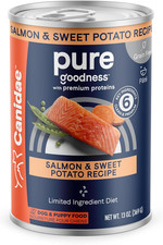 PURE Grain Free Salmon and Sweet Potato Wet Dog Food, Case of 12