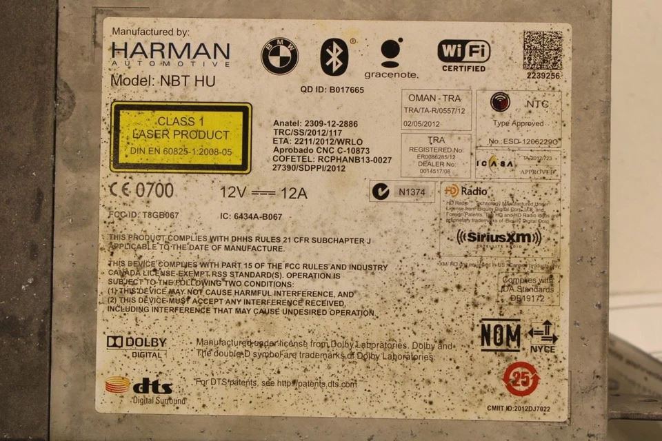 Receptor reproductor de CD radio audio Harman 13-15 BMW 328i xDrive 65-12-9-365-767 OEM Foto 3 de 4