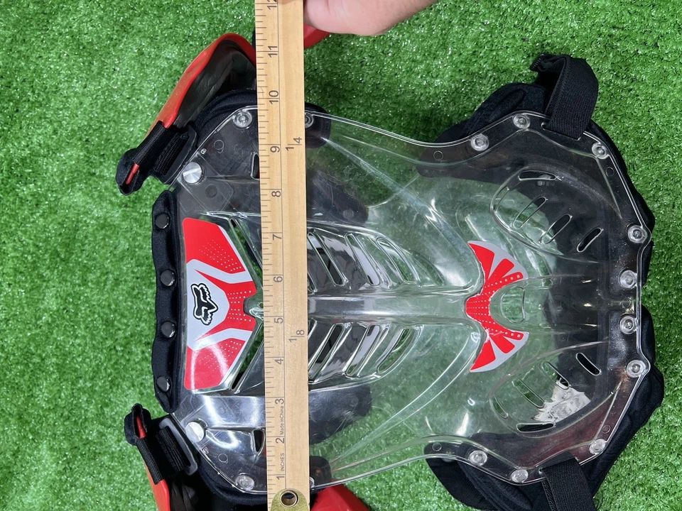 Fox Racing R3 Roost Deflectors Red Youth Chest Protector Size Small - Image 3 of 4