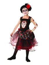 Forum Novelties Child's Day of The Dead Rosa Senorita Costume, Large