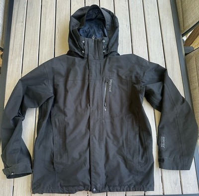 Marmot Jacket Mens L Black Minimalist Rain Shell  Gore-Tex Packlite Hooded