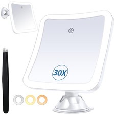 Magnifying Mirror with Light 30X, Lighted Makeup Mirror with Magnification