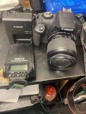 Canon EOS Rebel T7 24.1MP SLR Camera EFS 18-55MM Lens Works W Battery & Charger