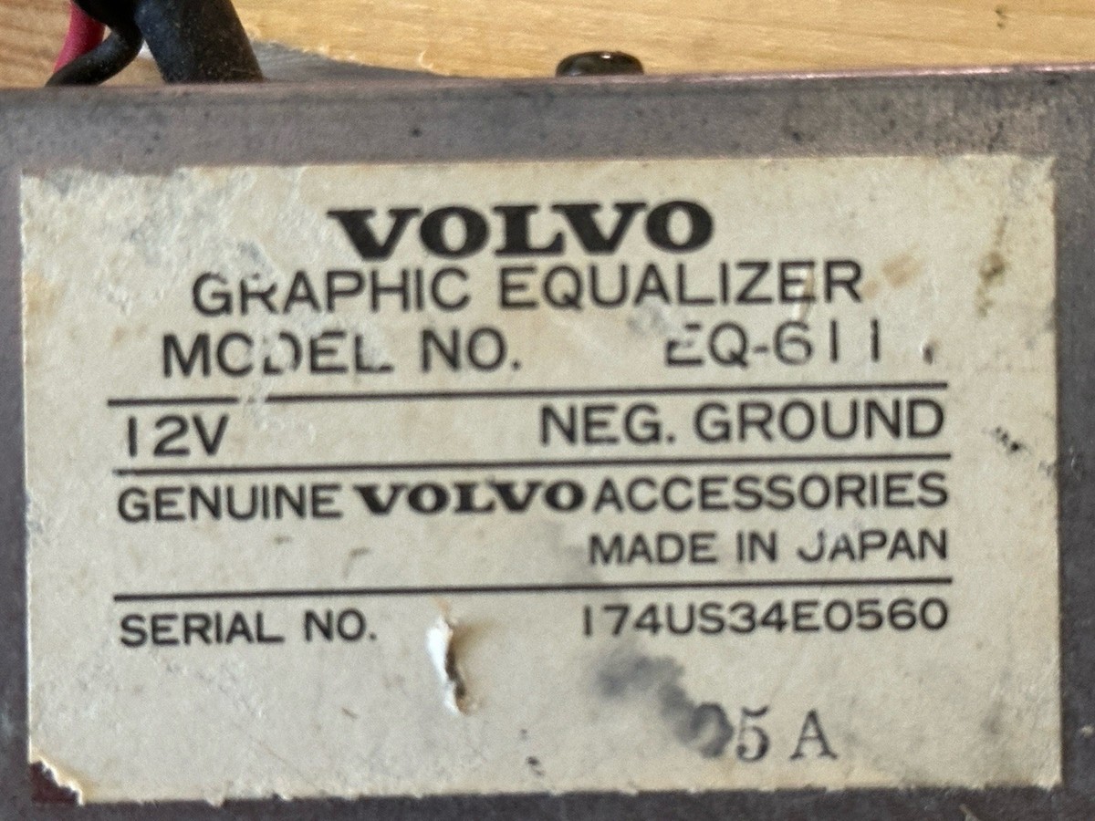 Vintage Volvo Graphic Equalizer | eBay