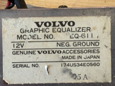 Volvo 240 740 940 960 Factory Equalizer EQ-611 OEM Radio Audio for