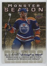 2023-24 Upper Deck Series 2 Monster Season Gold /153 Connor McDavid 3/30/2023