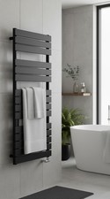 Modern Dual Fuel Heated Towel Rail | SQUARE TUBE | 5Yr Warranty | Black & Chrome