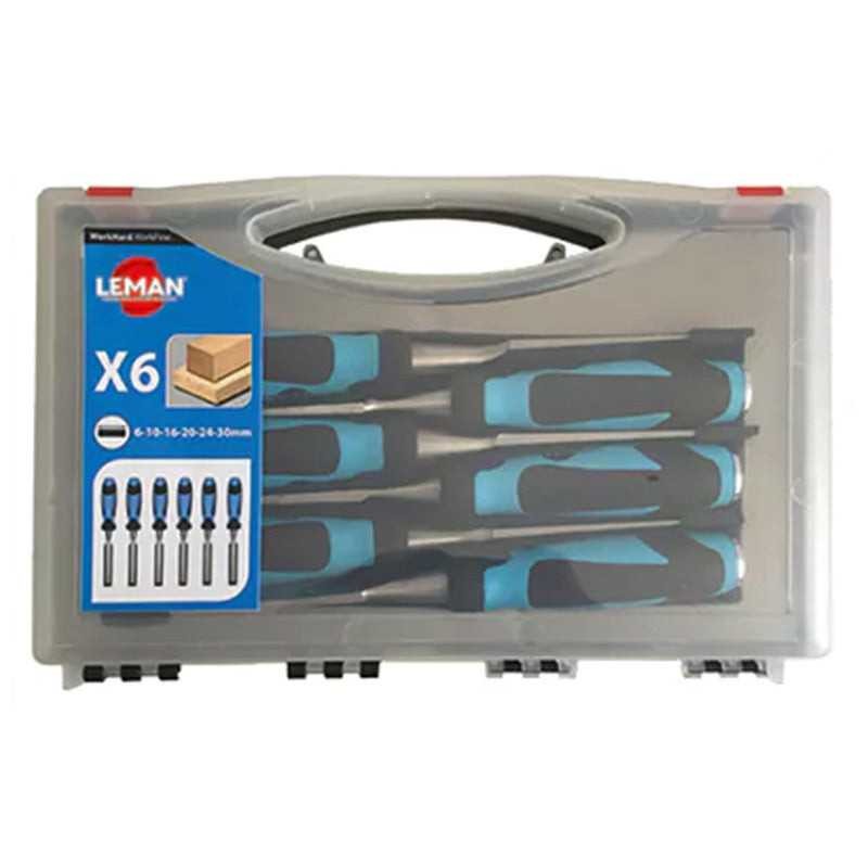 Ciseaux à bois LEMAN pour mortaises nettes coffret 6 tailles 780.500.06