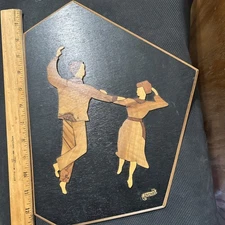 Vintage Handmade In Isreal Wooden Wall Plaque