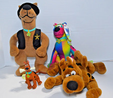 Vintage 1998-2001  2022 Scooby-Doo Plush Lot of 4- Talking Sheriff-working