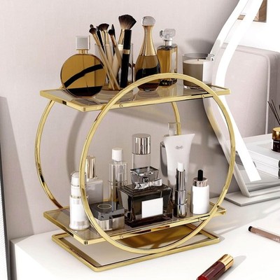 Perfume Organizer for Dresser, 2 Tier Bathroom Counter Organizers and Storage,