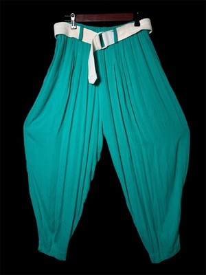Campaign International EXPRESS Brand 80 s Style Harem Turquoise Pants Size L/3