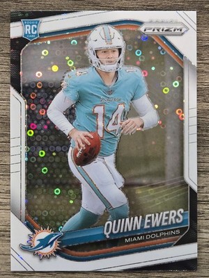 2025 Panini Prizm Quinn Ewers White Disco Prizm RC #307 Miami Dolphins