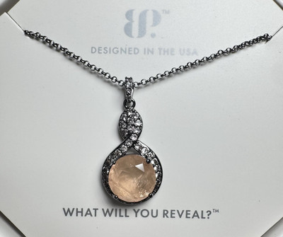 Bomb Party Necklace - RBP7867 Loving Embrace - Peach Quartz